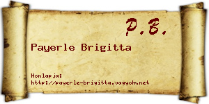 Payerle Brigitta névjegykártya